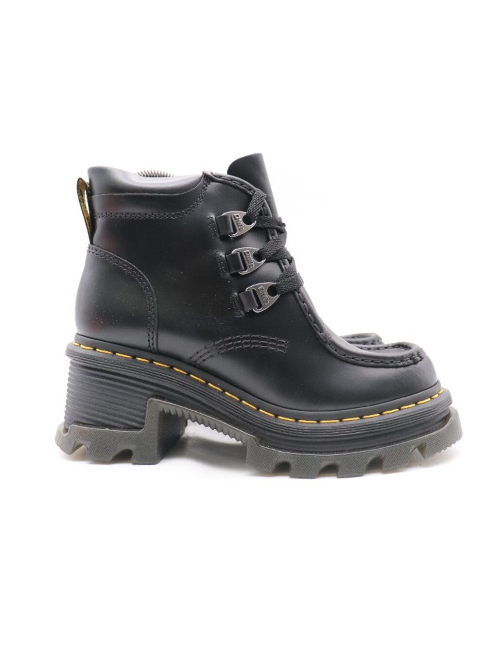 Doc Dr Martens Corran 3 Eye Platform Women’s Size 7 Black Leather Heeled Boots